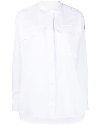 Moncler Camisa con parche del logo - Blanco