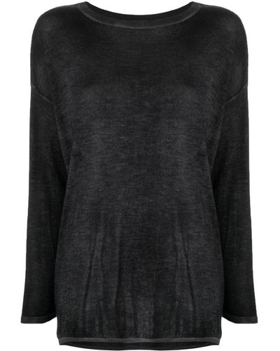 Avant Toi Fine-knit Cashmere-blend Sweater - Black