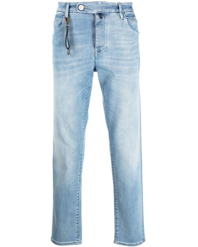 Incotex Light Wash Straight-leg Jeans - Blue