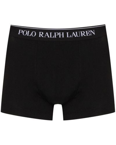 Polo Ralph Lauren Three-pack Logo Print Boxers - Black