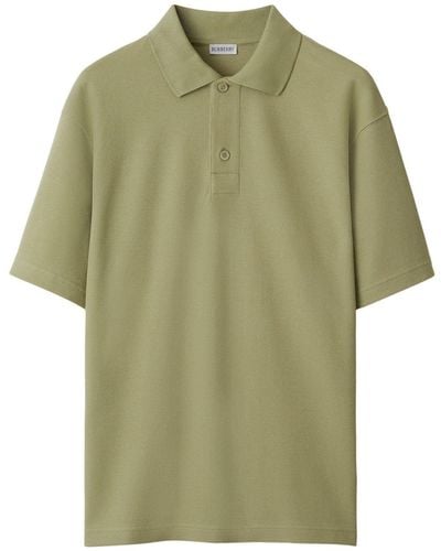 Burberry Poloshirt aus Pikee - Grün