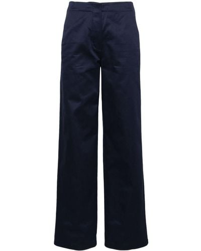 Emporio Armani Pantalones chinos de talle alto - Azul