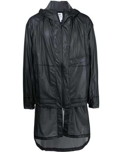 Y-3 Logo-print Hooded Jacket - Black