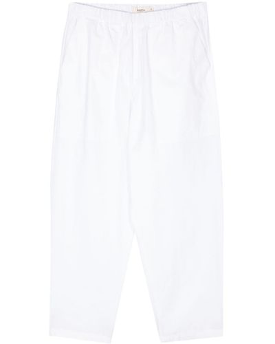 Barena Pantalones ajustados con cinturilla elástica - Blanco