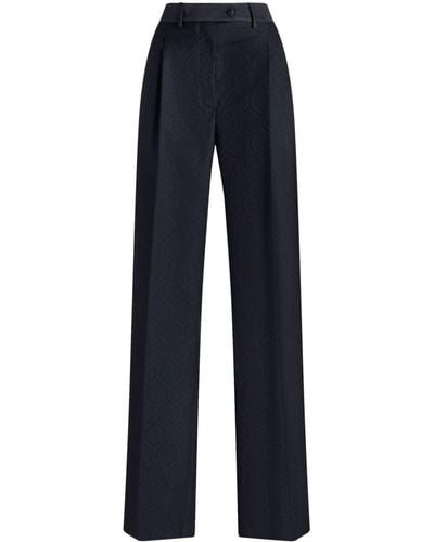 Etro Jacquard Tailored Pants - Blue