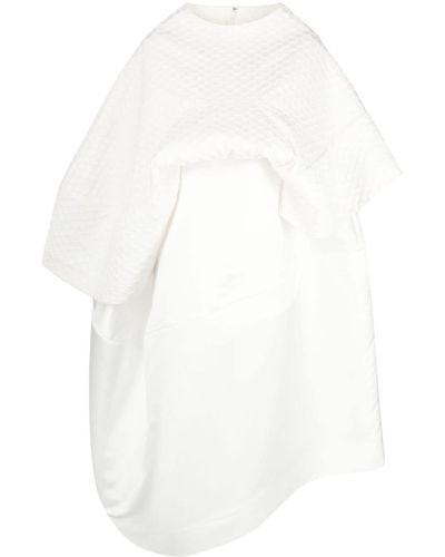Comme des Garçons Layered-design Asymmetric Midi Dress - White