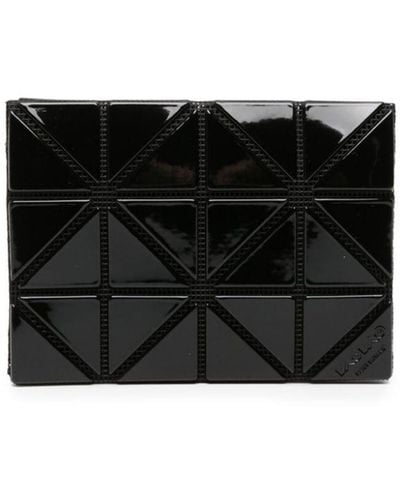 Bao Bao Issey Miyake High-shine Faux-leather Geometric-design Cardholder - Black