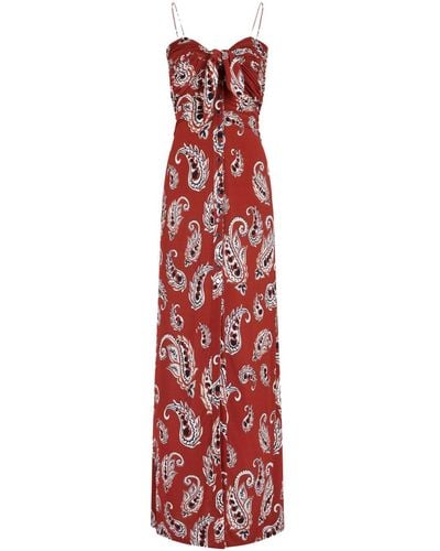 Rabanne Paisley-print Maxi Dress - Red