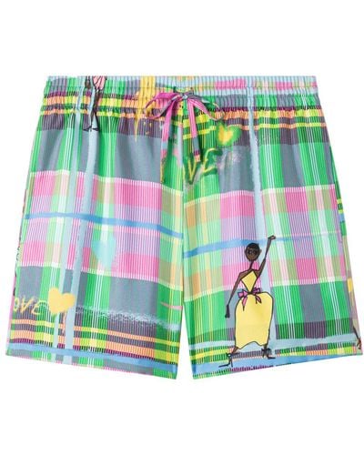 AZ FACTORY Shorts mit Print - Grün