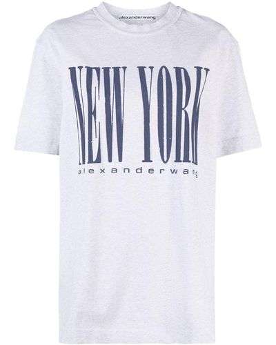 Alexander Wang T-Shirt mit "New York"-Print - Weiß