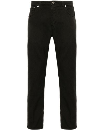 Dondup Pressed-crease Slim-fit Jeans - Black