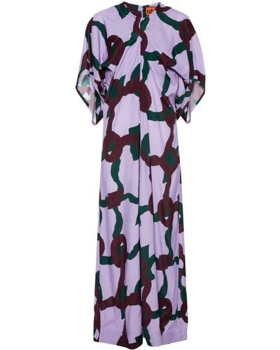 Colville Cocoon Abstract-print Maxi Dress - Purple