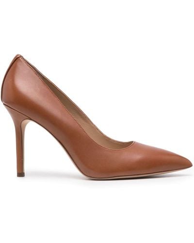 Lauren by Ralph Lauren Lindella 95mm Leather Court Shoes - Brown