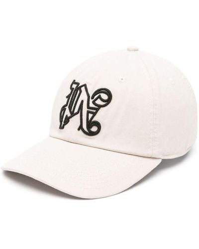 Palm Angels Embroidered-logo Cotton Cap - Natural