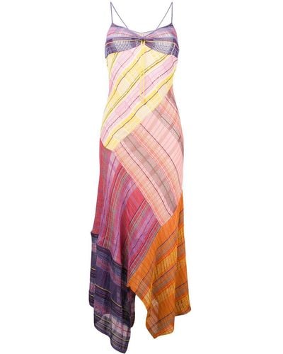 Peter Pilotto Panelled Checked Stretch-knit Maxi Dress Multicolour