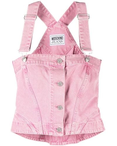 Moschino Jeans ノースリーブ デニムトップ - ピンク