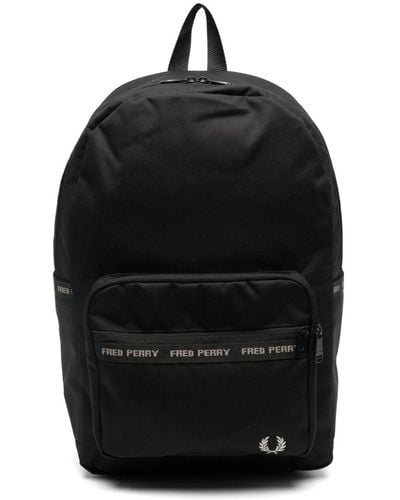 Fred Perry Embroidered-logo Backpack - Black