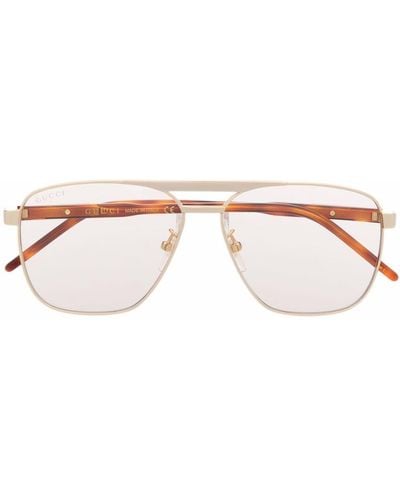 Gucci Pilot-frame Sunglasses - Pink