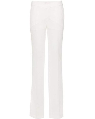 Genny Pressed-crease Straight Pants - White