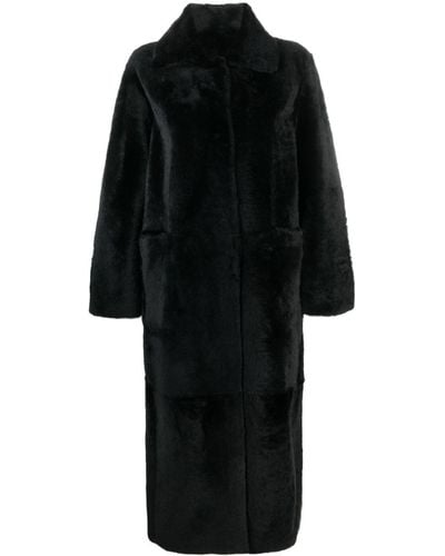 FURLING BY GIANI Single-breasted Lambskin Coat - Black