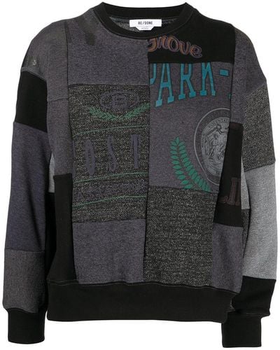 RE/DONE Mix Print Sweatshirt - Black