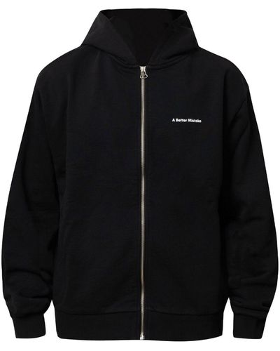 A BETTER MISTAKE Essential Organic Cotton Hoodie - Black