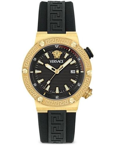 Versace Armbanduhr mit Greca-Motiv 43mm - Weiß