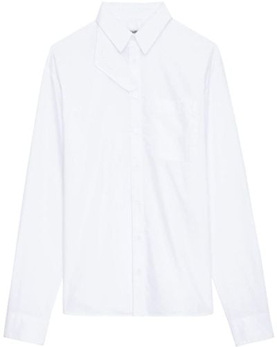 Zadig & Voltaire Tyrone Pop Hemd aus Bio-Baumwolle - Weiß