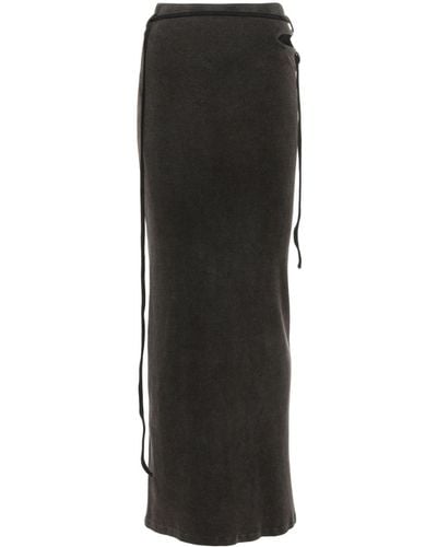 OTTOLINGER Falda de canalé con logo estampado - Negro