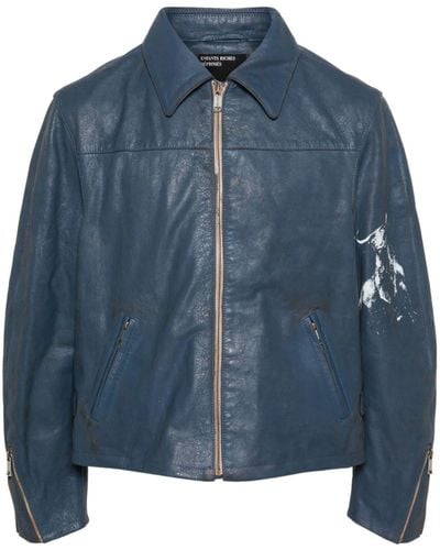 Enfants Riches Deprimes Spanish Elegy Moto jacket - Blu
