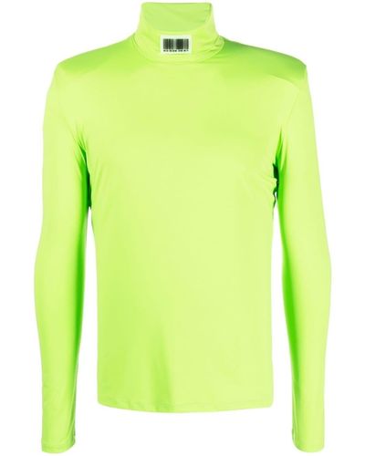 VTMNTS Barcode Turtleneck Sweater - Green