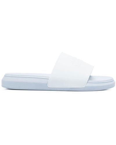 Alexander McQueen Single-strap Flat Slides - White
