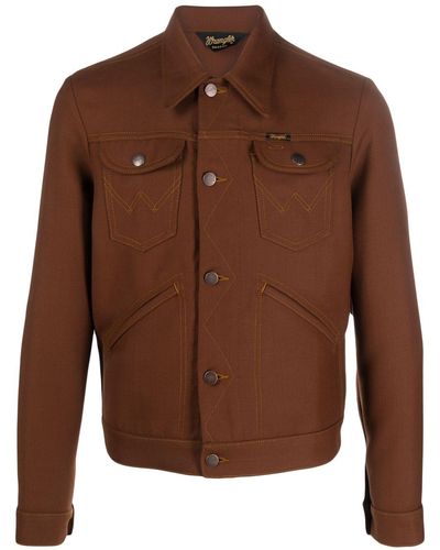 Sandro X Wrangler veste à boutonnière - Marron