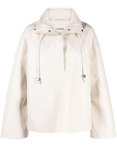Nanushka Jacke aus Kunstleder - Weiß