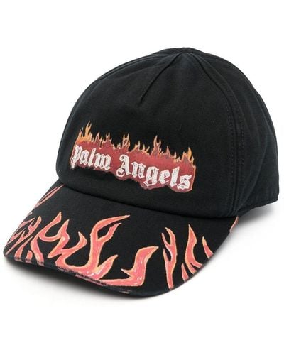 Palm Angels Flames ロゴ キャップ - ブラック