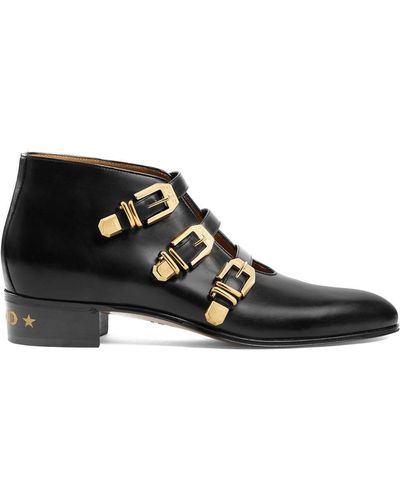 Gucci Stiefeletten mit Schnalle - Schwarz