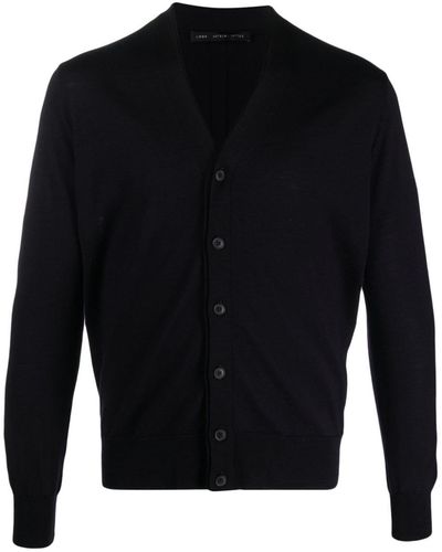 Low Brand Layered V-neck Wool Cardigan - Black