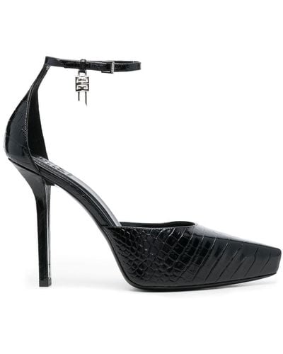 Givenchy Croco-embossed Design Court Shoes - White