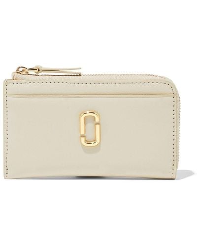 Marc Jacobs The J Marc Top Zip Multi Leather Wallet - Natural