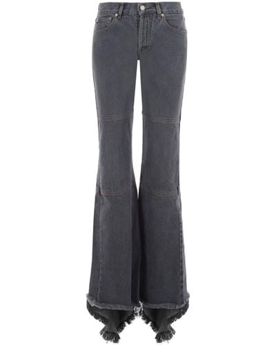 JORDANLUCA Sedit Cotton Flared Jeans - Grey