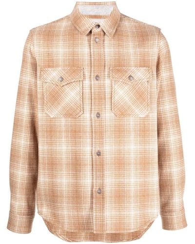 Woolrich Checked Long-sleeved Shirt - Natural