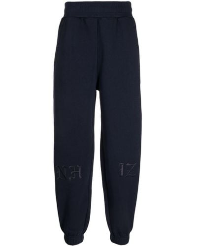 Izzue Logo-embroidered Jersey Track Trousers - Blue