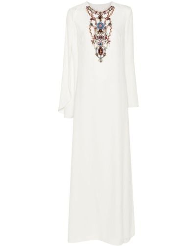Costarellos Makayla Crepe Gown - White