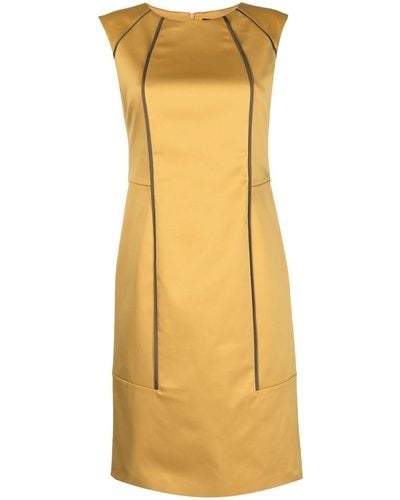 Paule Ka Kleid mit Paspeln - Gelb