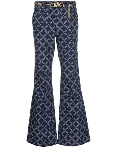 MICHAEL Michael Kors Jeans Met Monogram Patroon - Blauw