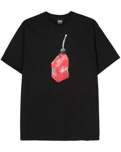 Stussy Fuelled Cotton T-shirt - Black