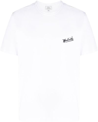 Woolrich Camiseta con logo estampado - Blanco