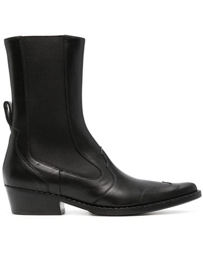 BY FAR Otis 40mm Leather Boots - Black