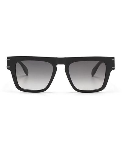 Alexander McQueen Sonnenbrille mit flacher Oberseite - Grau