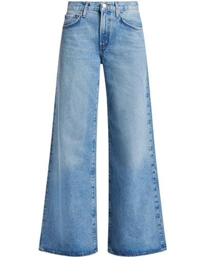 Agolde Mid-rise Wide-leg Jeans - Blue